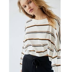 Ella Long Sleeve Tee In Neutral Multi